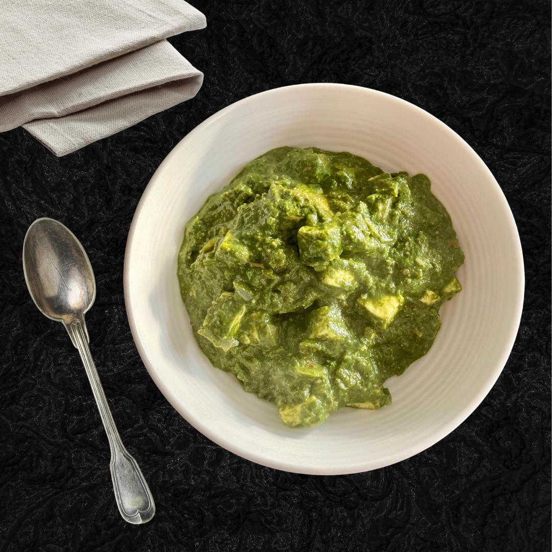 image of a bowl of palak paneer