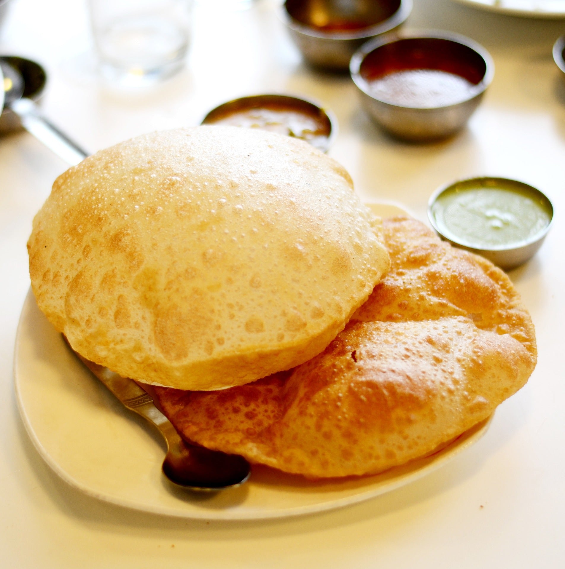 image of poori bread.