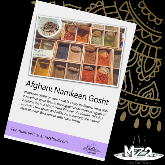 image of the Afghani Namkeen Gosht recipe card