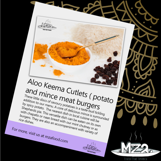 image of the Aloo Keema Cutlets recipe card