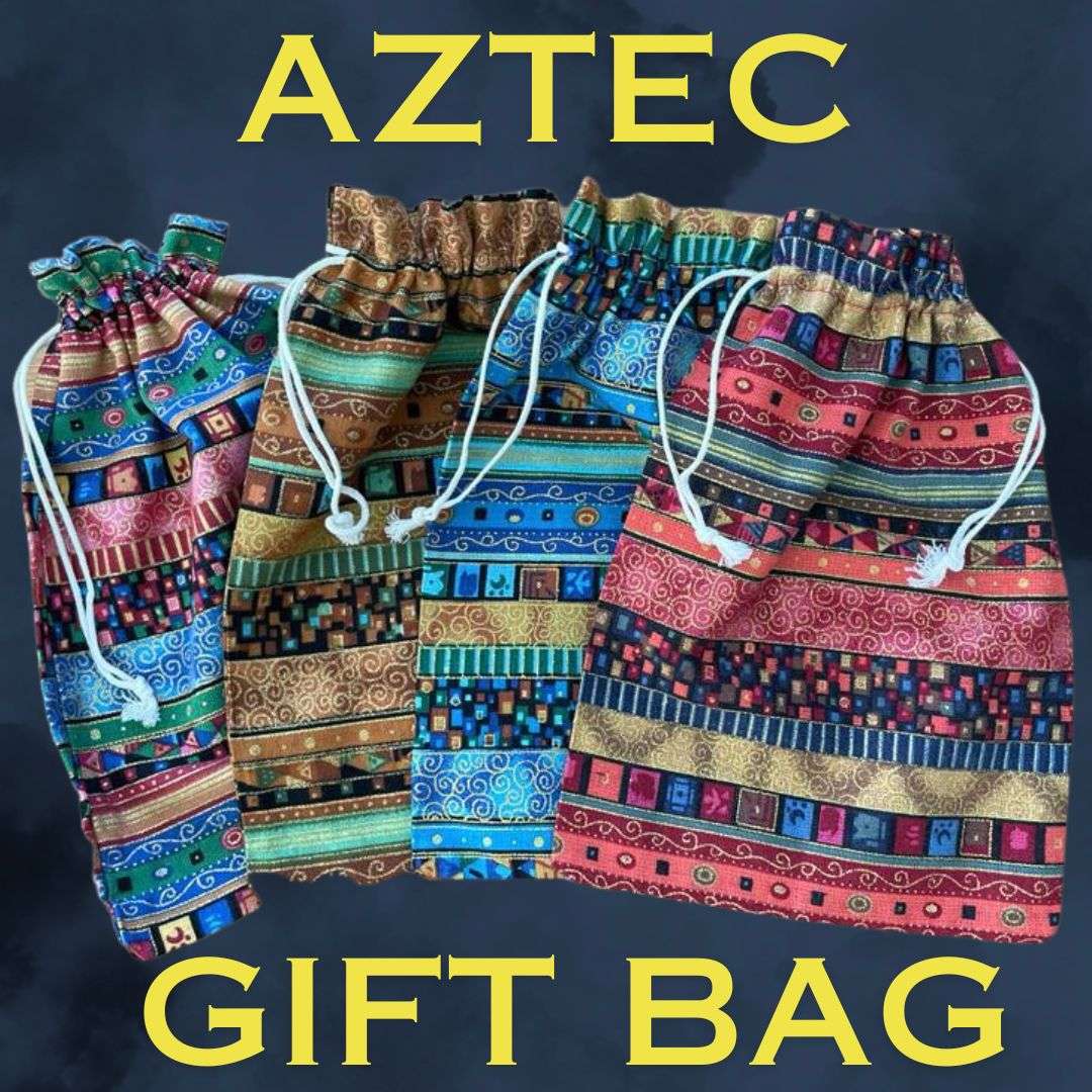 Photo of gift bags with an aztec design