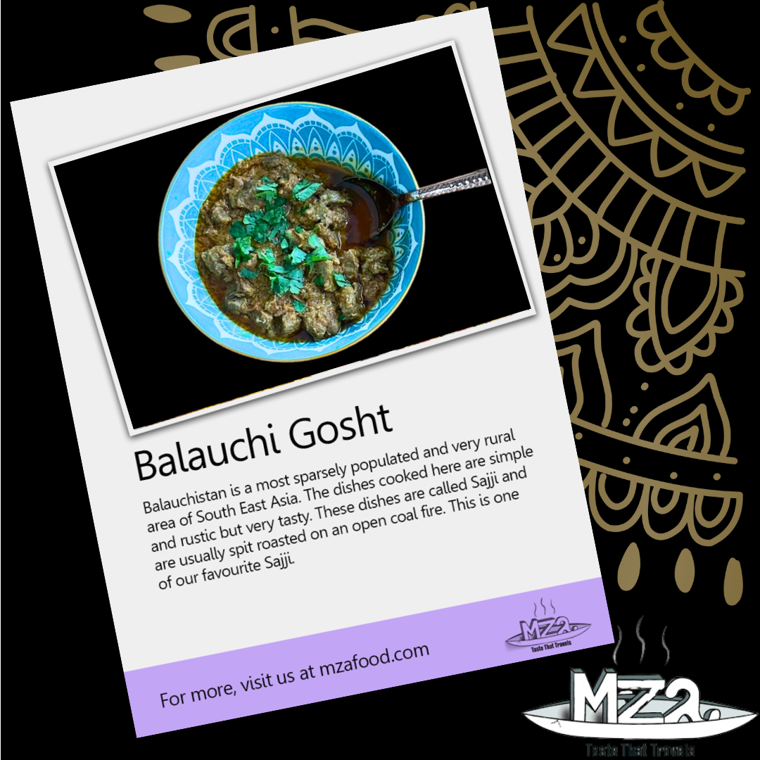 image of the Balauchi gosht recipe card