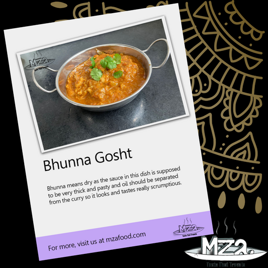 image of the Bhunna Gosht recipe card