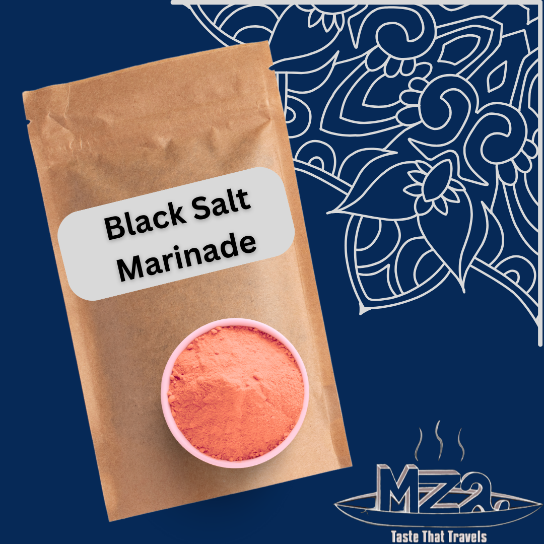 image of the black salt marinade packaging