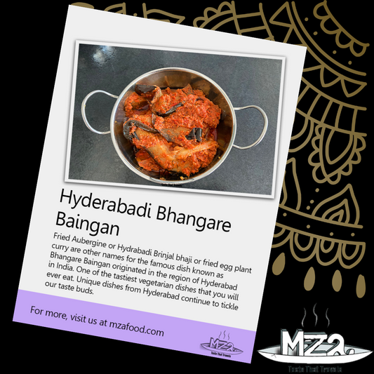image of the Hyderabadi bhangare baingan recipe card