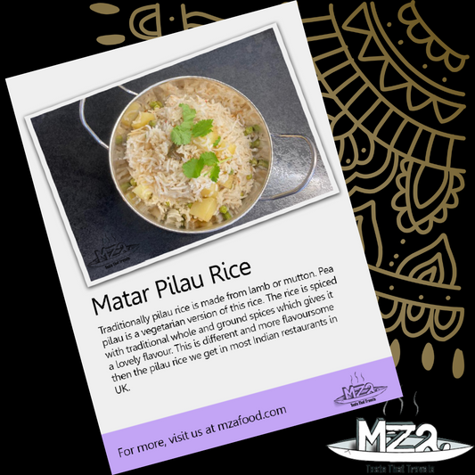 image of the Matar Pilau rice recipe card
