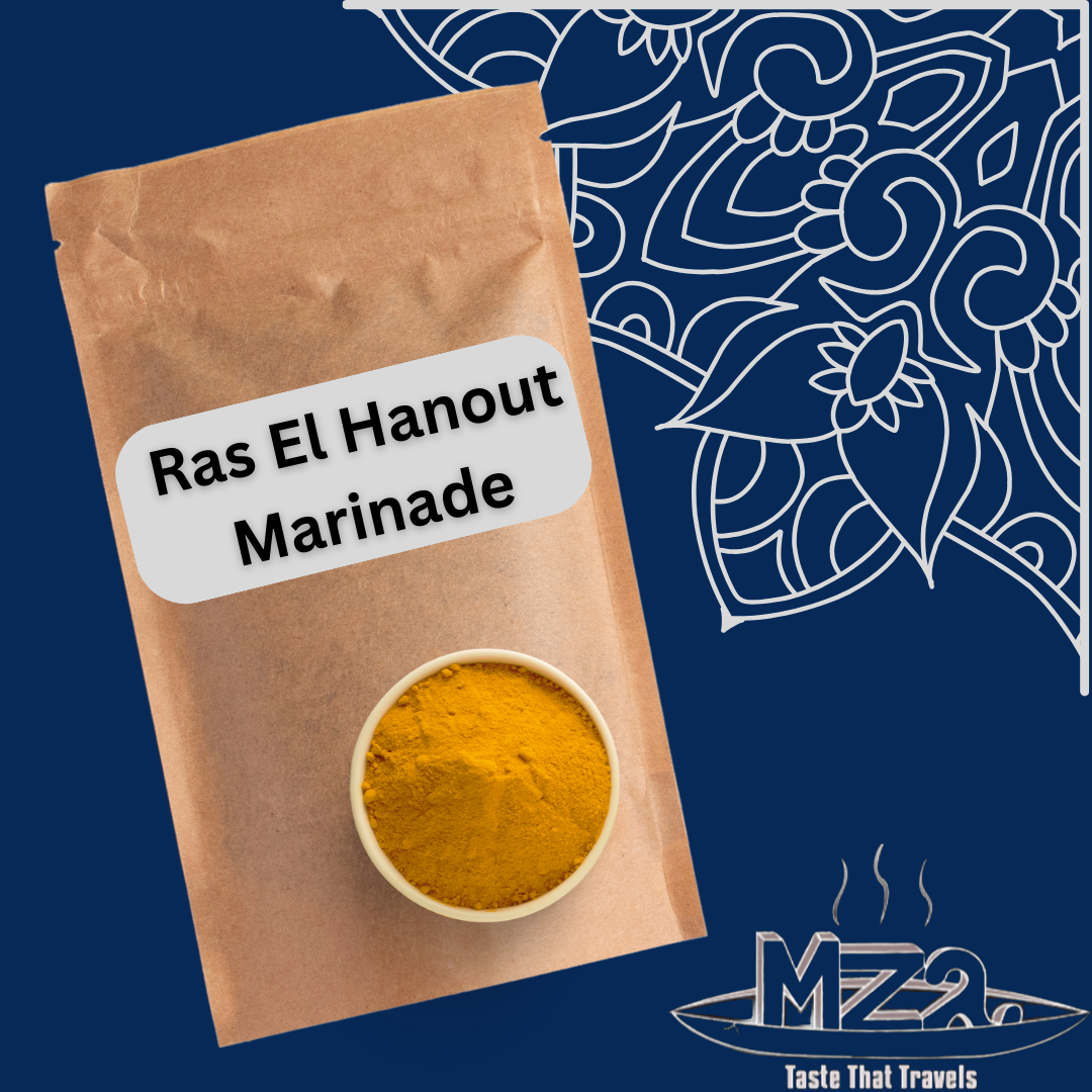 image of the ras el hanout marinade packaging