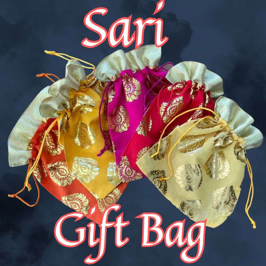 Photo of giftbags with a sari design