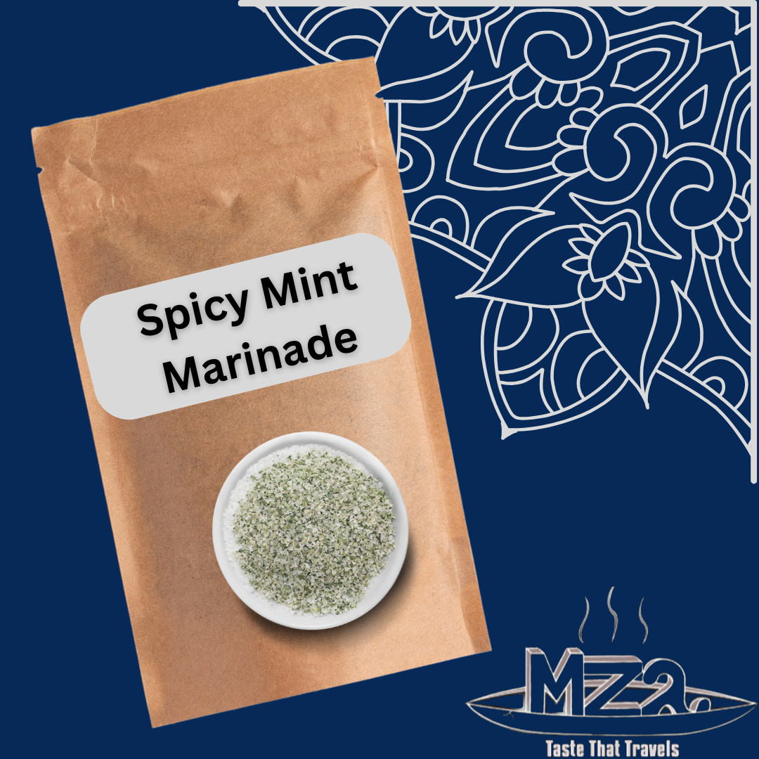 image of the spicy mint marinade packaging