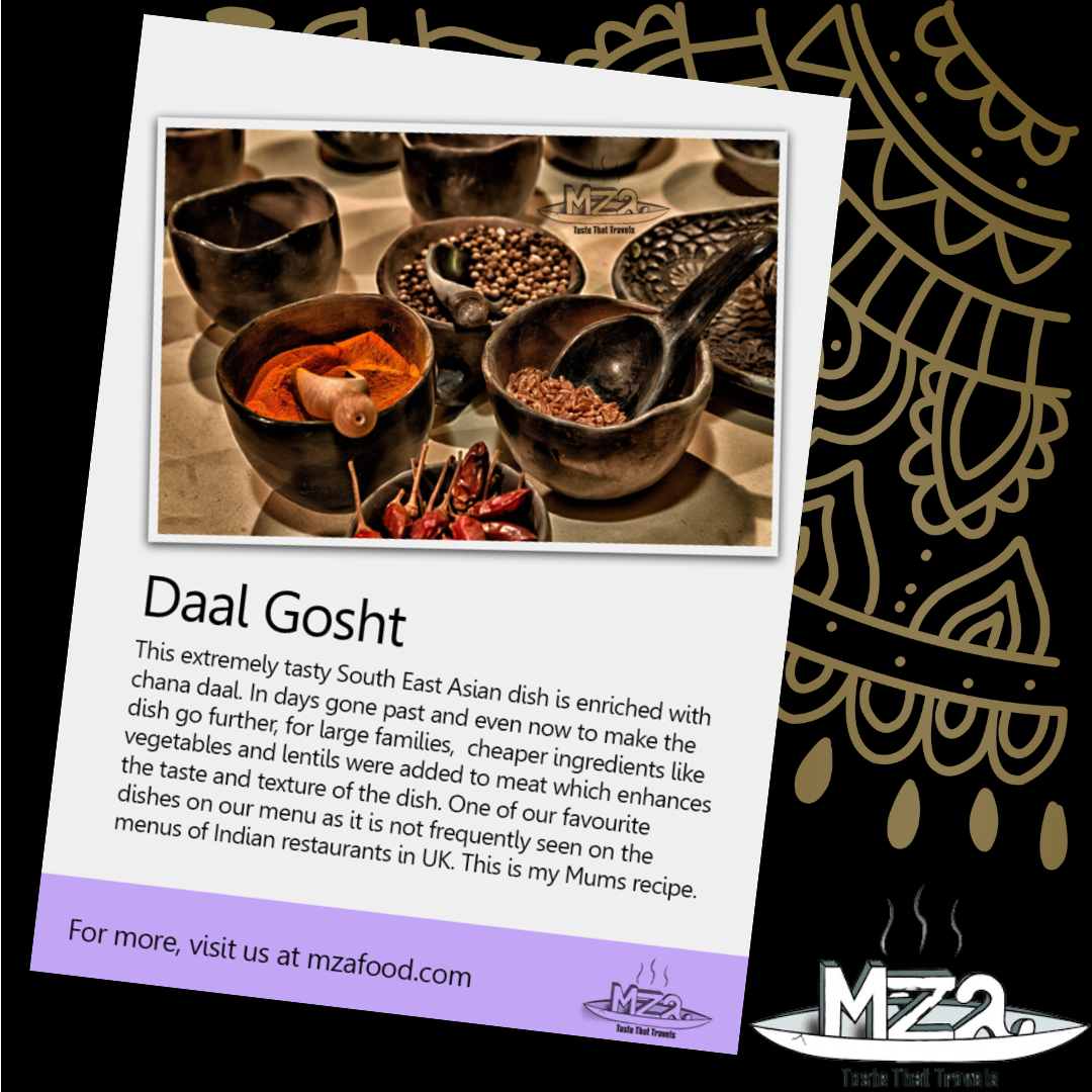 image of the Daal gosht recipe card