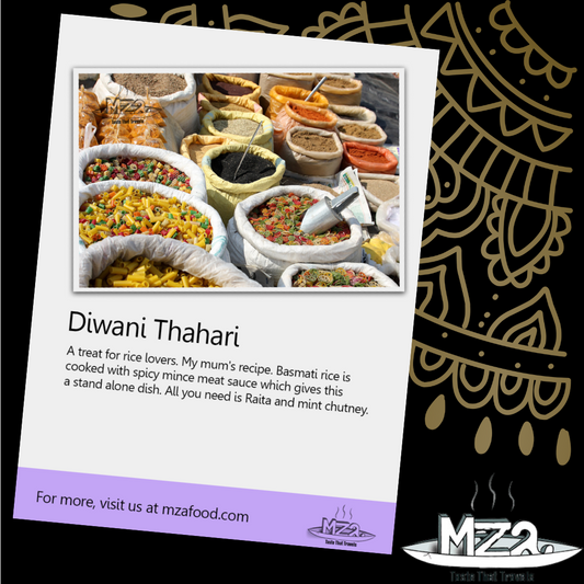 image of the Diwani Thahari recipe card