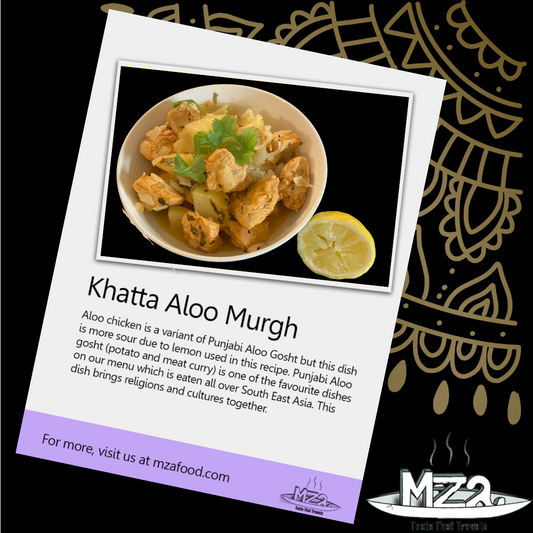 image of the Khatta Aloo Murgh recipe card