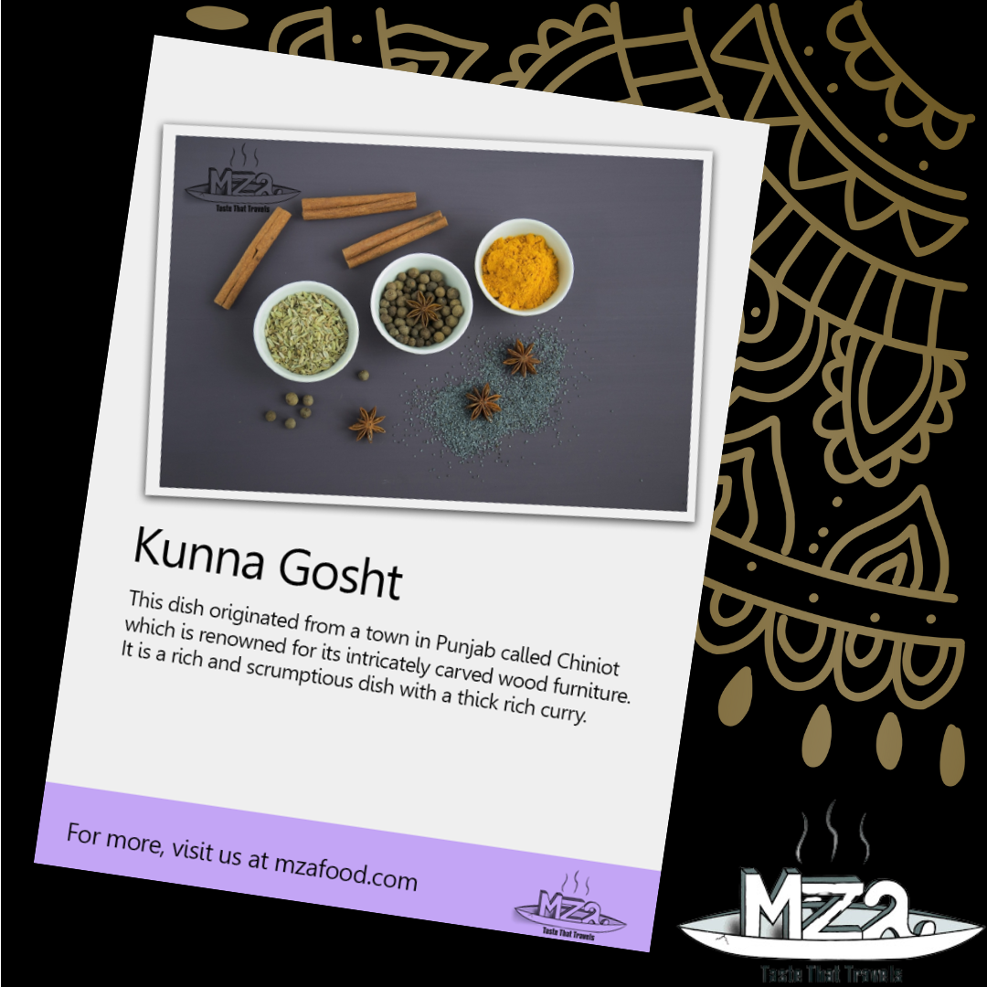 image of the Kunna Gosht recipe card